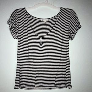Stripped ribbed crop top